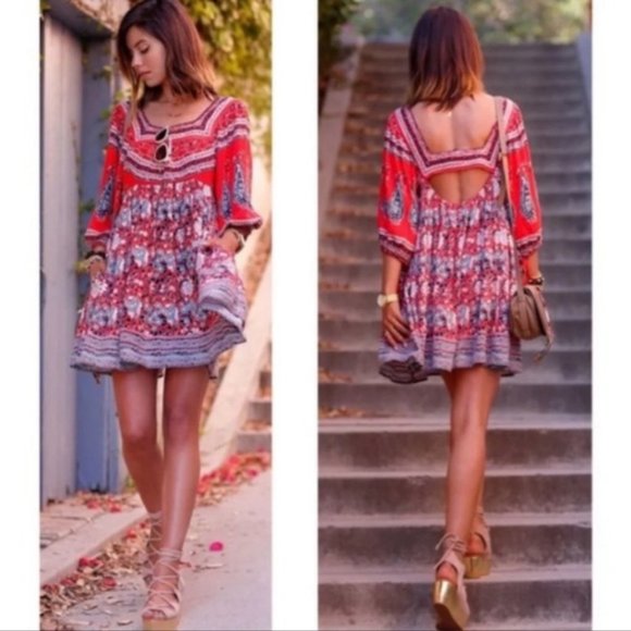 Free People Paisley Midsummer's Dream Dress XS - Picture 1 of 7